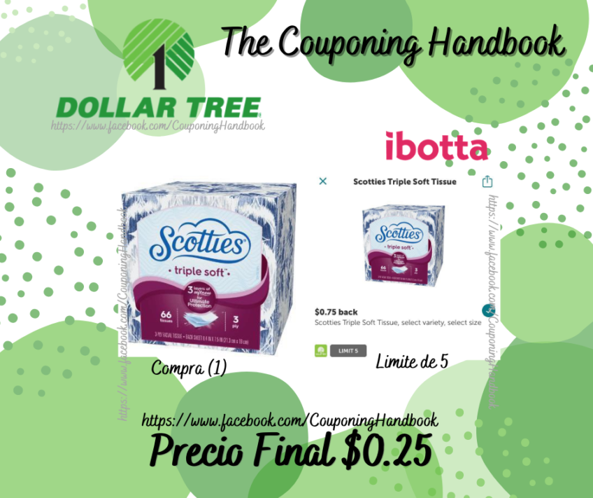 Scotties Triple Soft Tissue a 0.25 en Dollar Tree
