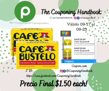 Café Bustelo a $1.5 Publix del 09-17 al 09-23