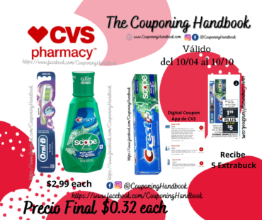 Productos Crest y Oral B a $0.32