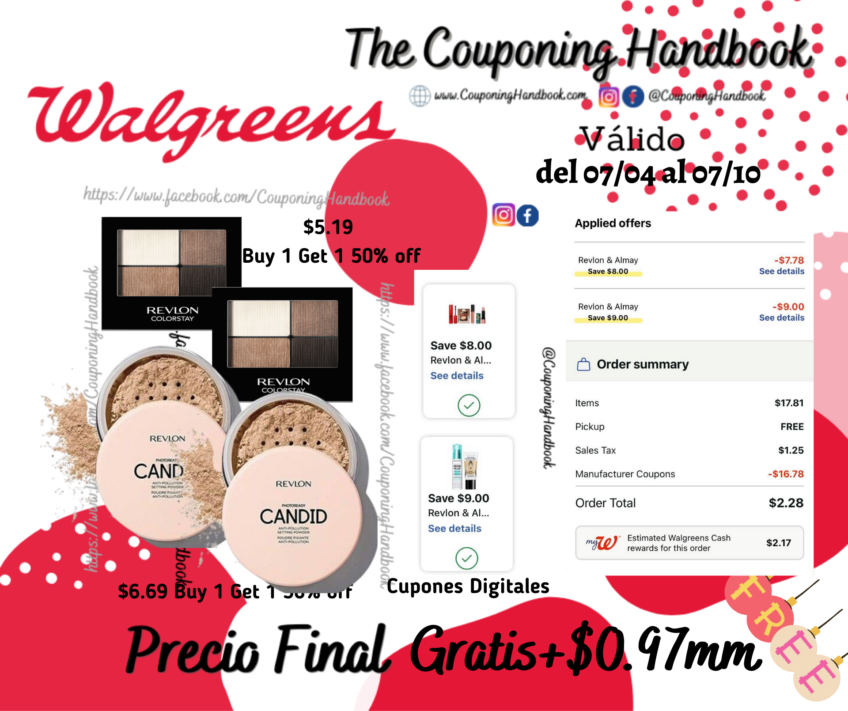 Productos Revlon Gratis en Walgreens