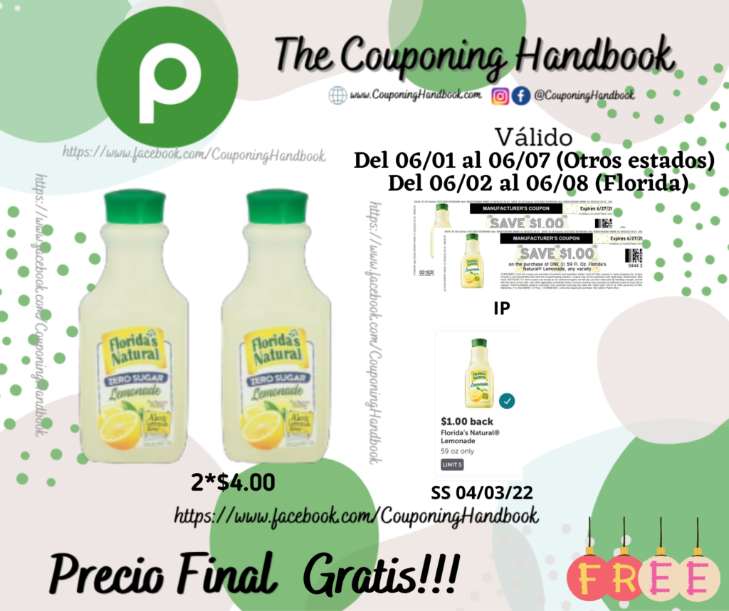 Florida’s Natural Lemonade, Zero Sugar Gratis – Couponing Handbook