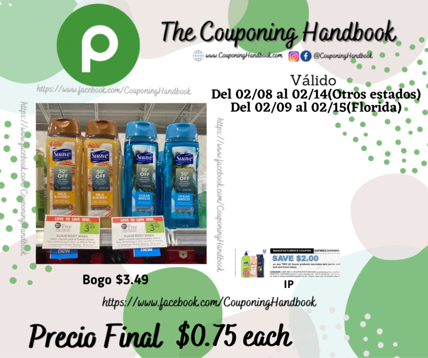 Suave Body Wash a $0.75