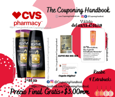 02 L’Oreal Paris Elvive Shampoo or Conditioner Gratis mas Ganancia