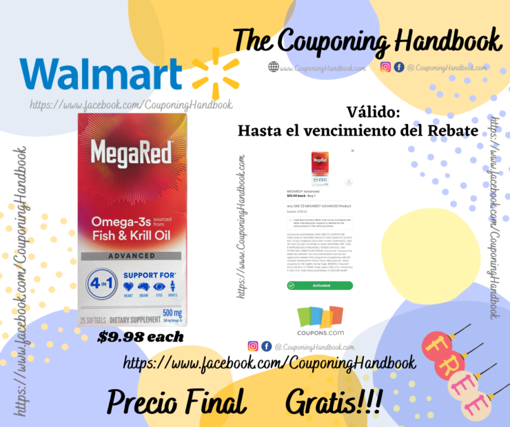 MegaRed Advanced 4in1 500mg, 25 Softgels Gratis – Couponing Handbook