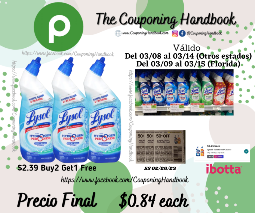 Lysol Toilet Bowl Cleaner a $0.84