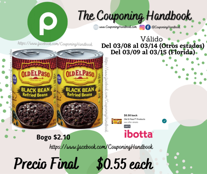 Old El Paso Refried Beans, Black Bean a $0.55