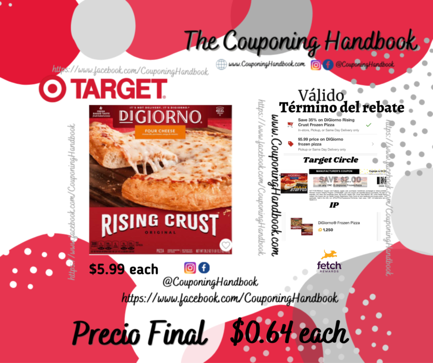 DiGiorno Pepperoni Frozen Pizza with Rising Crust – 27.5oz a $0.64