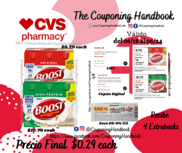 BOOST High Protein Nutritional Drink y BOOST Original Nutritional Drink a $0.29