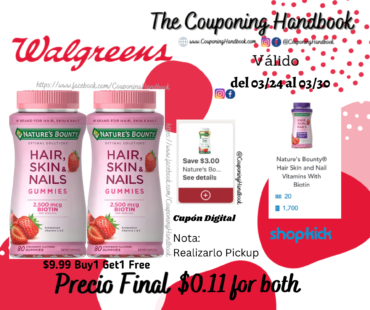 02 Nature’s Bounty Optimal Solutions Hair, Skin & Nails Gummies with Biotin80.0ea Gratis