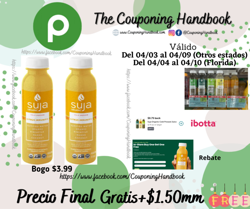 02 Suja Organic Fruit Juice Drink, Citrus Immunity, Cold-Pressed 12 fl oz Gratis