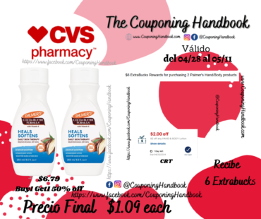 Palmer’s Cocoa Butter Formula Lotion, 8.5 OZ por $1.09