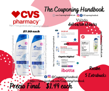 Head & Shoulders Shampoo & Conditioner, 12.5 Ounces por $1.49