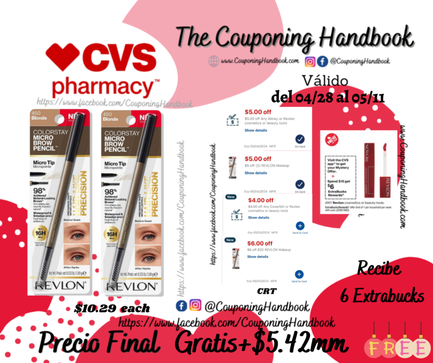 Revlon ColorStay Micro Brow Pencil Gratis mas ganancia