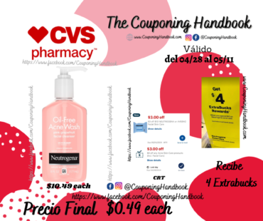 Neutrogena Oil-Free Pink Grapefruit Acne Facial Cleanser, 6 OZ por $0.49