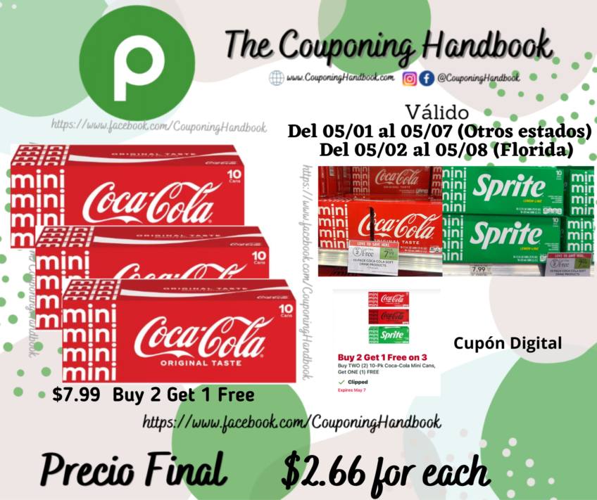 Coca-Cola Soda, Original Taste, Mini 10 – 7.5 fl oz por $2.66