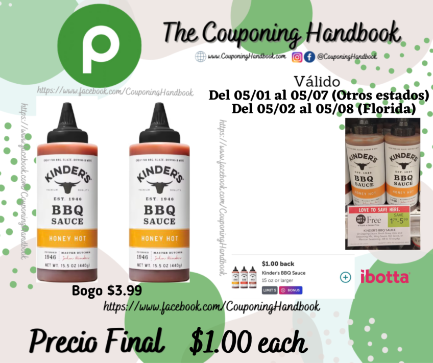 Kinder’s BBQ Sauce por $1.00