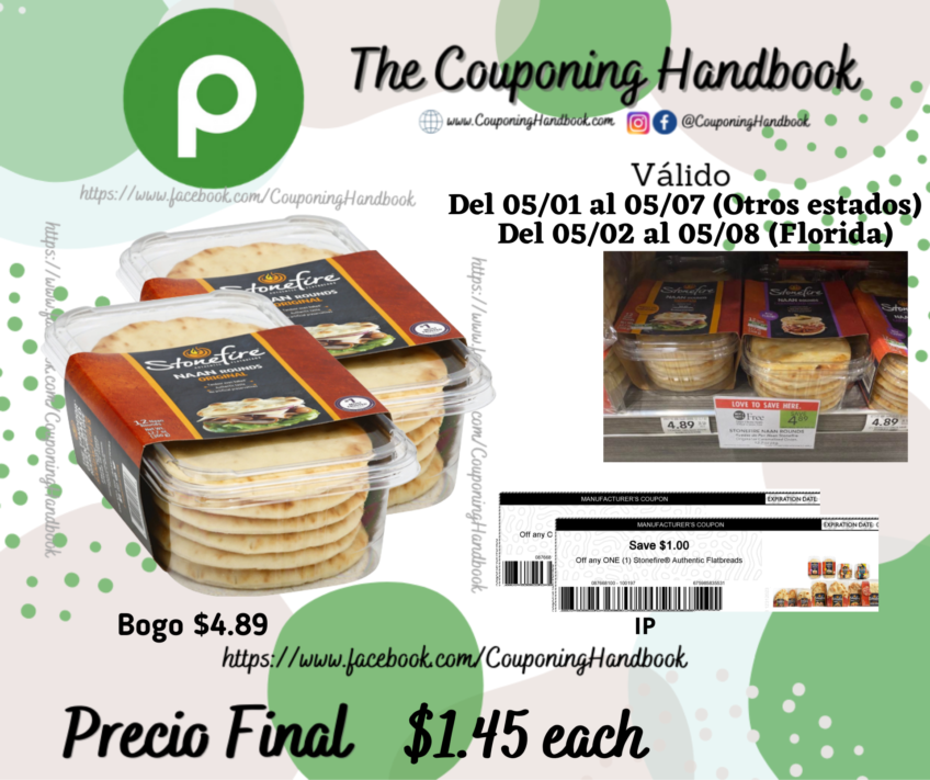 Stonefire Naan Rounds por $1.45