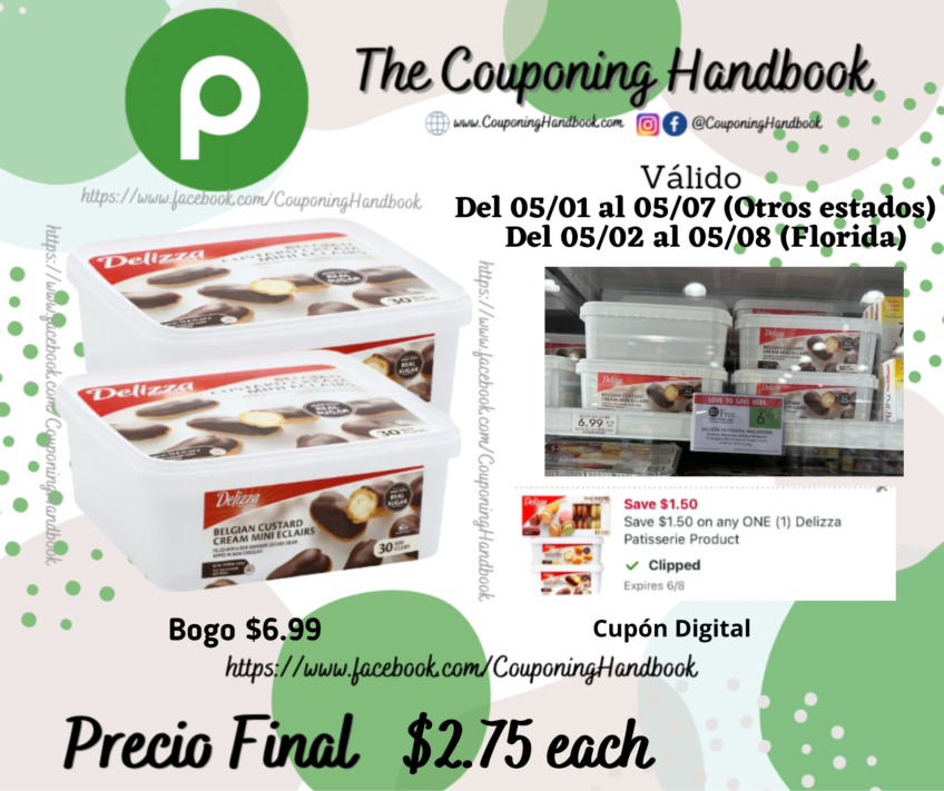 Delizza Eclairs, Belgian Custard Cream, Mini por $2.75