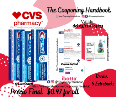 03 Crest Pro-Health Advanced Fluoride Toothpaste for Anticavity por $0.97