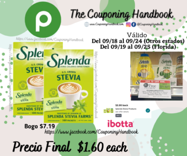 Splenda Splenda Stevia Sweetener Packets – 100CT por $1.60