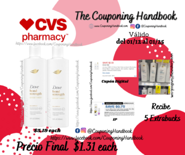 Dove shampoo or conditioner por $1.31