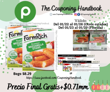 02 Farm Rich Mozzarella Sticks, Breaded Gratis