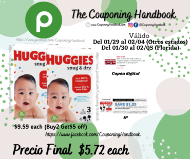 Huggies Snug & Dry Diapers por $5.72