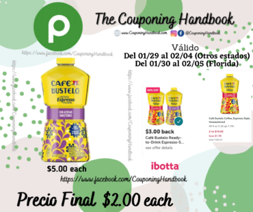 Café Bustelo Coffee, Espresso Style, Sweetened 40 fl oz por $2.00