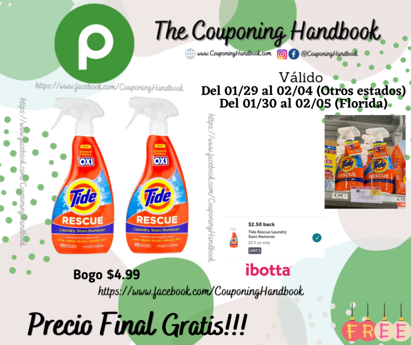 02 Tide Laundry Stain Remover, Rescue, +Oxi Gratis