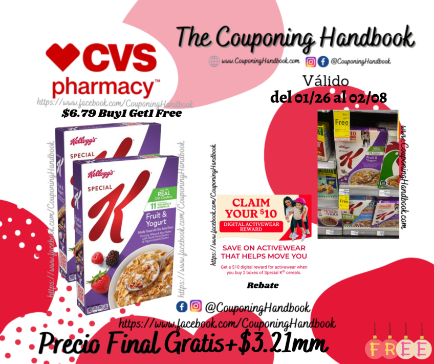 02 Special K Fruit & Yogurt Breakfast Cereal, 13 oz Gratis