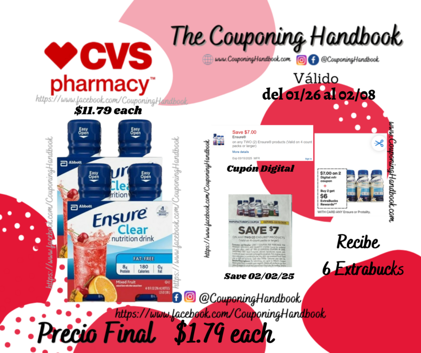 Ensure Clear Nutrition Drink Ready-to-Drink 10 fl oz, 4CT por $1.79