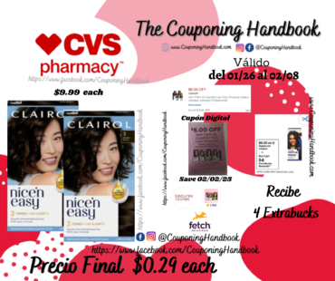 Clairol Nice’n Easy Permanent Hair Color por $0.29