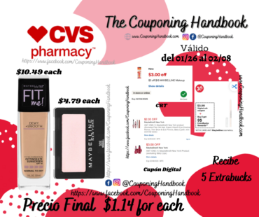 Productos Maybelline por $1.14