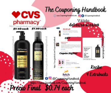 Productos TRESemme por $0.74