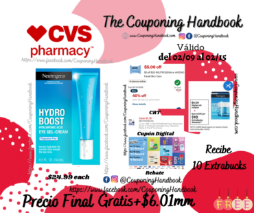 Neutrogena Hydro Boost Hyaluronic Acid Gel Eye Cream, 0.5 OZ Gratis