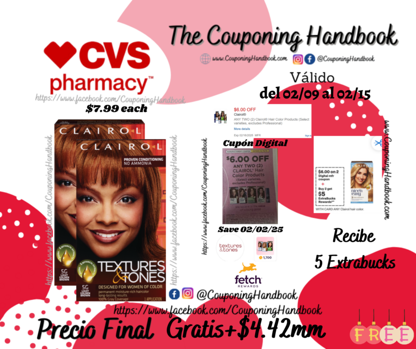 02 Clairol Professional Textures & Tones Hair Color Gratis mas Ganancia