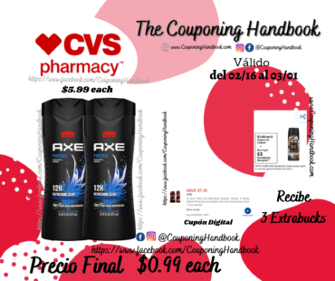 AXE Body Wash for Men, 16 OZ por $0.99