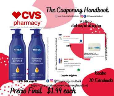 NIVEA Essentially Enriched Body Lotion, 16.9 OZ por $1.99