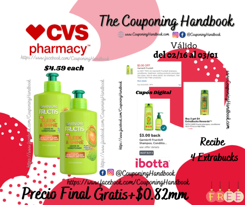 Garnier Fructis Sleek & Shine Intensely Smooth Leave-In Conditioning Cream Gratis