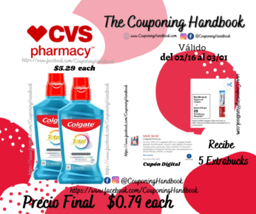 Colgate Total Antigingivitis Antiplaque Mouthwash, Peppermint, 16.9 OZ por $0.79