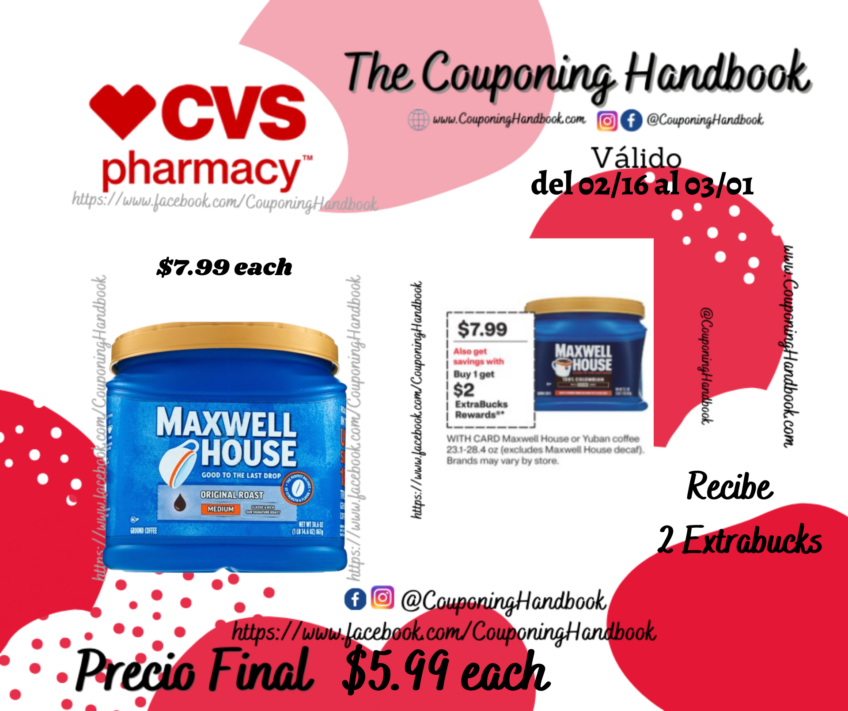 Maxwell House Original Roast Medium Ground Coffee, 27.50 oz por $5.99