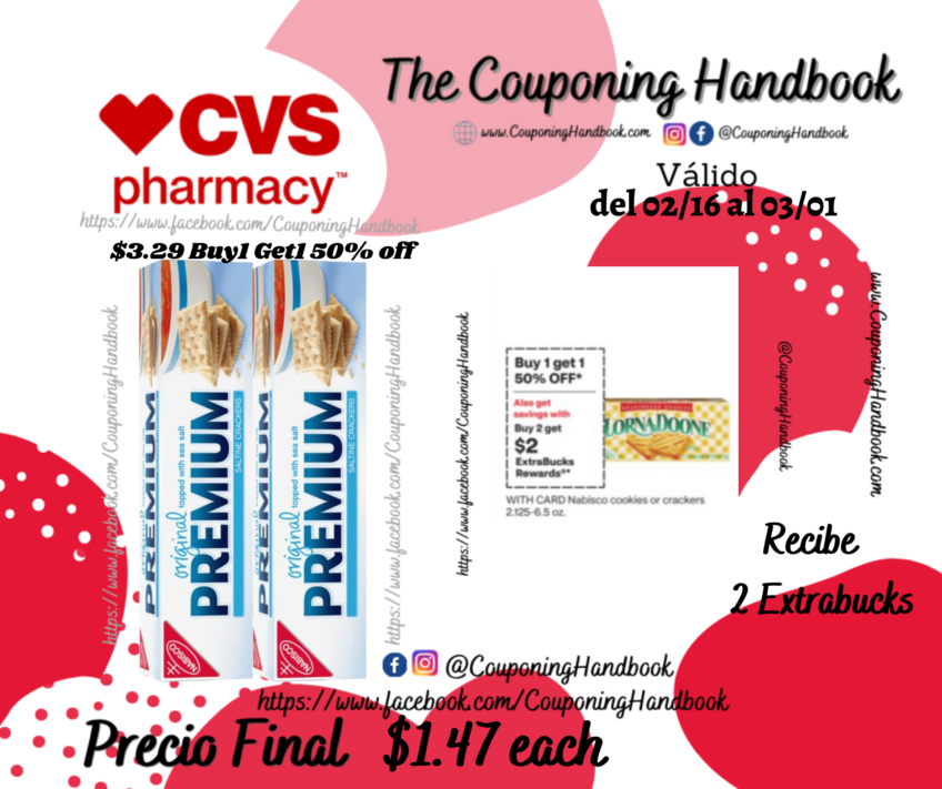 Nabisco Premium Saltine Crackers por $1.47