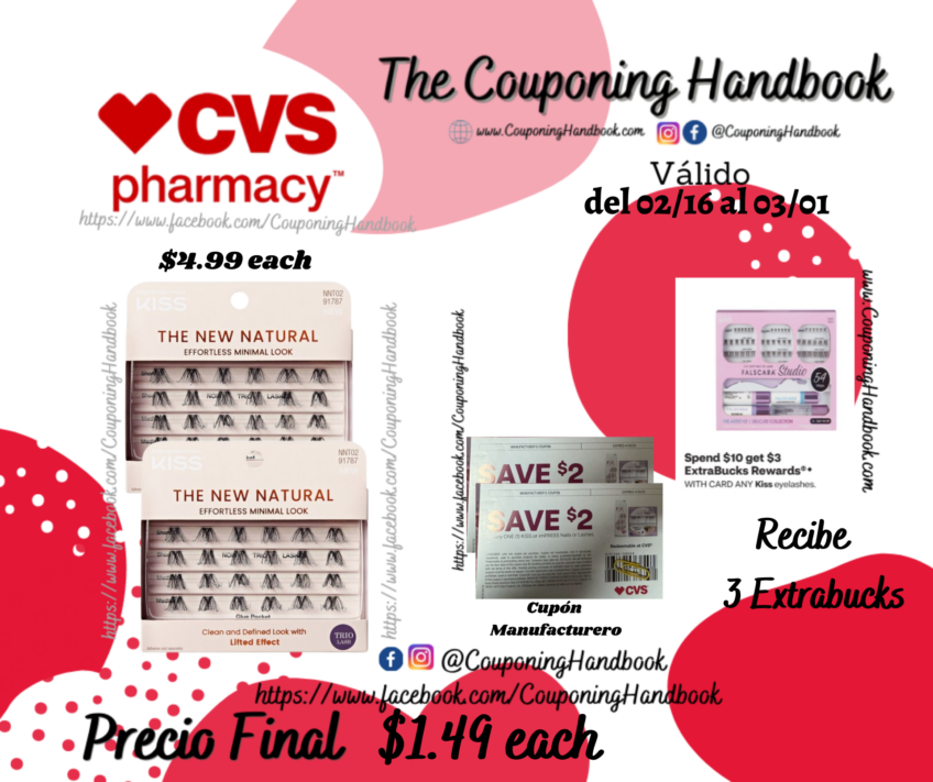 KISS The New Natural False Lash Trio, Noir por $1.49