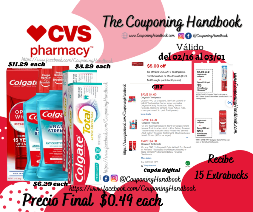 05 Productos Colgate por $2.45