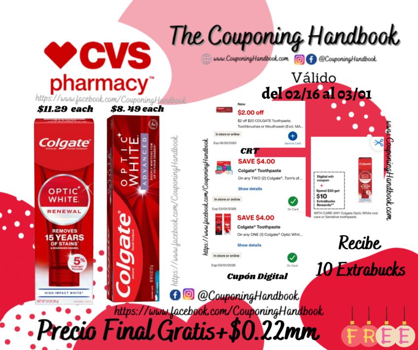 02 Colgate Optic White Toothpaste Gratis