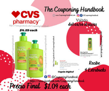 Garnier Fructis Sleek & Shine Intensely Smooth Leave-In Conditioning Cream por $1.09