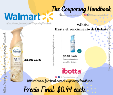 Febreze Air Mist por $0.72