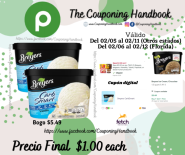 Breyers Carb Smart Frozen Dairy Dessert, Vanilla por $1.00