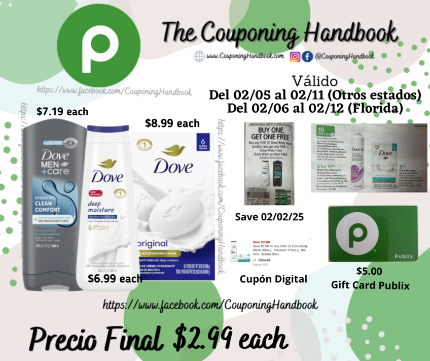 Productos Dove por $2.99