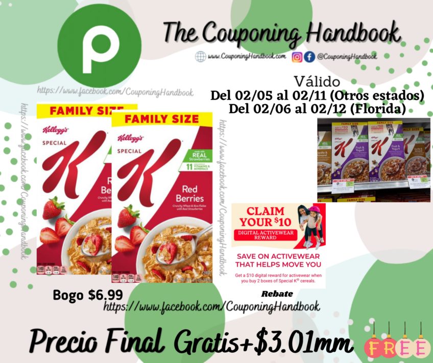 02 Kellogg’s Special K Breakfast Cereal Gratis